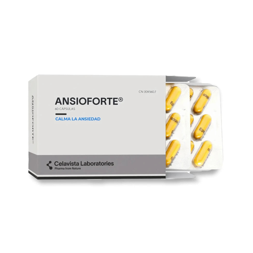 Suplemento natural para ansiedad y nervios con magnesio y triptófano - Ansioforte vista delantera