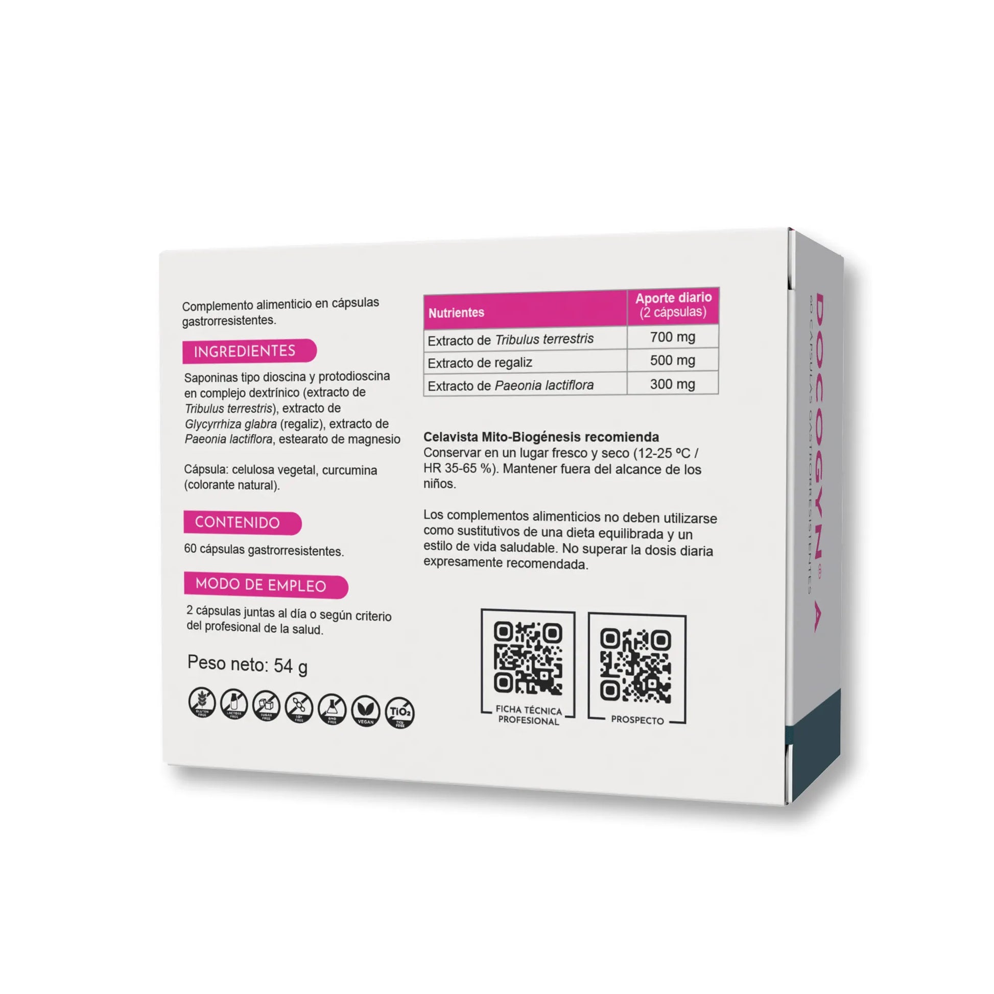 Tratamiento dermatológico natural para acné en la espalda y piel grasa - Docogyn A, vista anterior