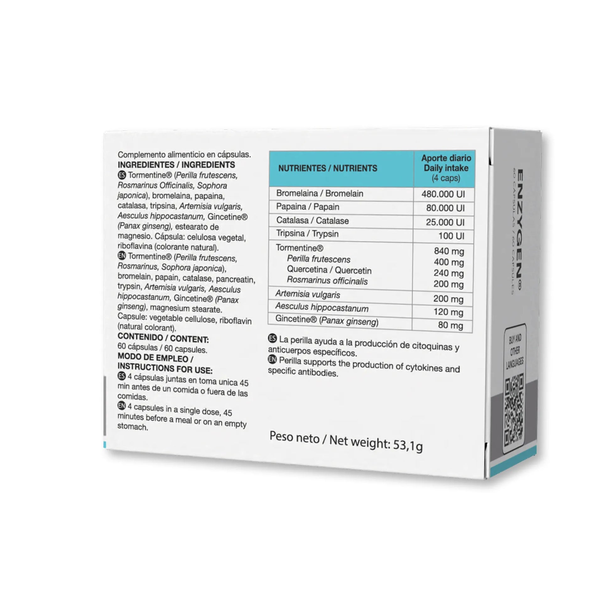 Enzygen tratamiento para la fibromialgia y dolor articular — Composición